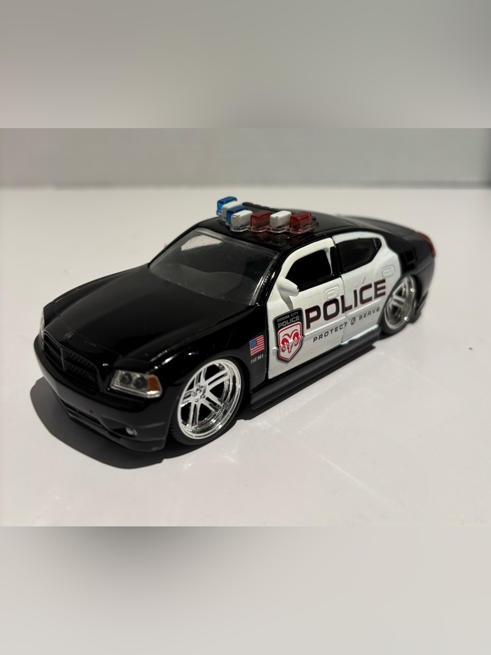 Jada Police Dodge Charger Rt 2006 Diecast Car Scale 1/32 Collectible Vtg Vehicle